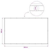 Produktbild för Balkongskärm 180 x 300 cm Tyg med PU-beläggning Gul och Vit