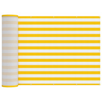 Produktbild för Balkongskärm 180 x 500 cm Tyg med PU-beläggning Gul och Vit