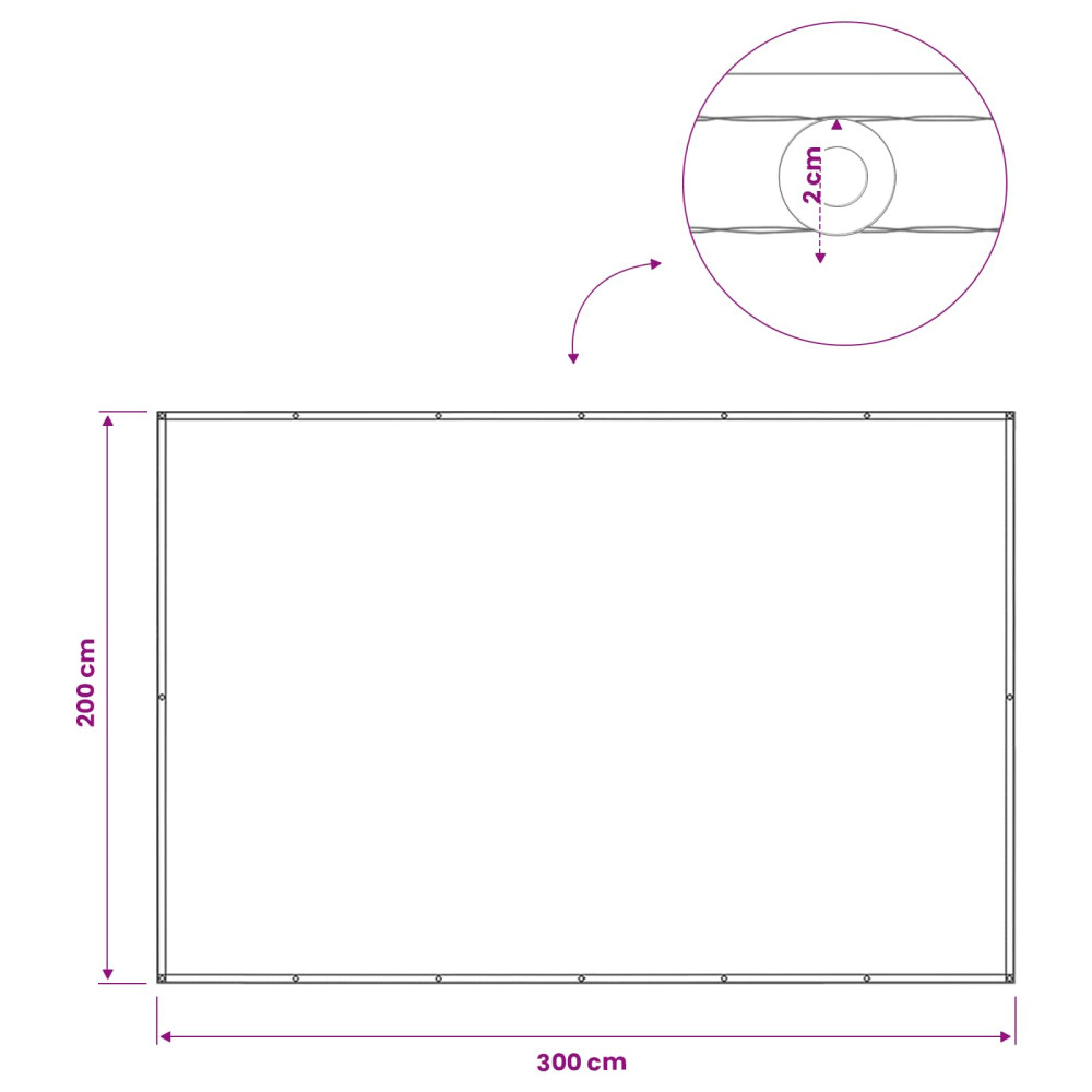 Produktbild för Balkongskärm 200 x 300 cm Tyg med PU-beläggning Gul och Vit