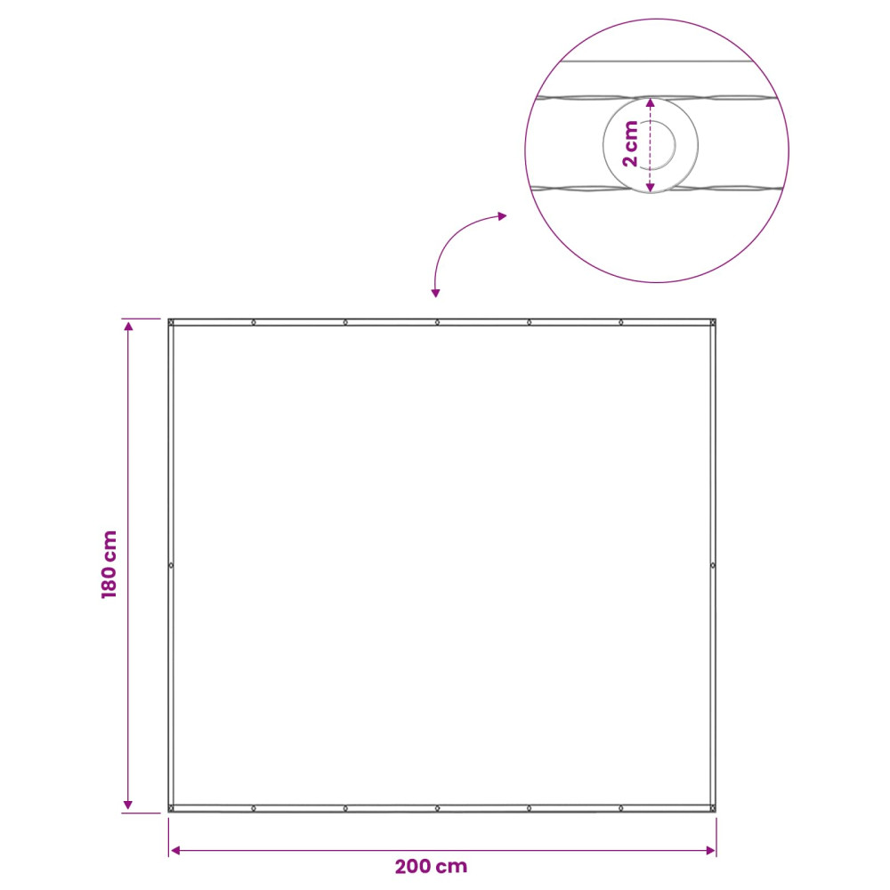 Produktbild för Balkongskärm 180 x 200 cm Tyg med PU-beläggning Terracotta