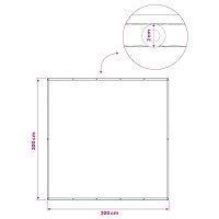 Produktbild för Balkongskärm 200 x 200 cm Tyg med PU-beläggning Blå