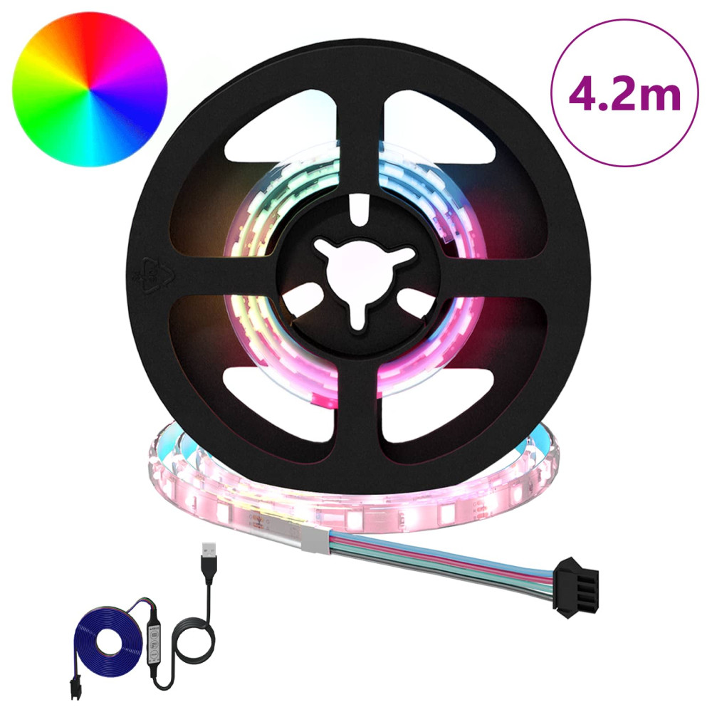 Produktbild för LED Band 12 pcs Svart och Transparent 350 mm Koppar och plast