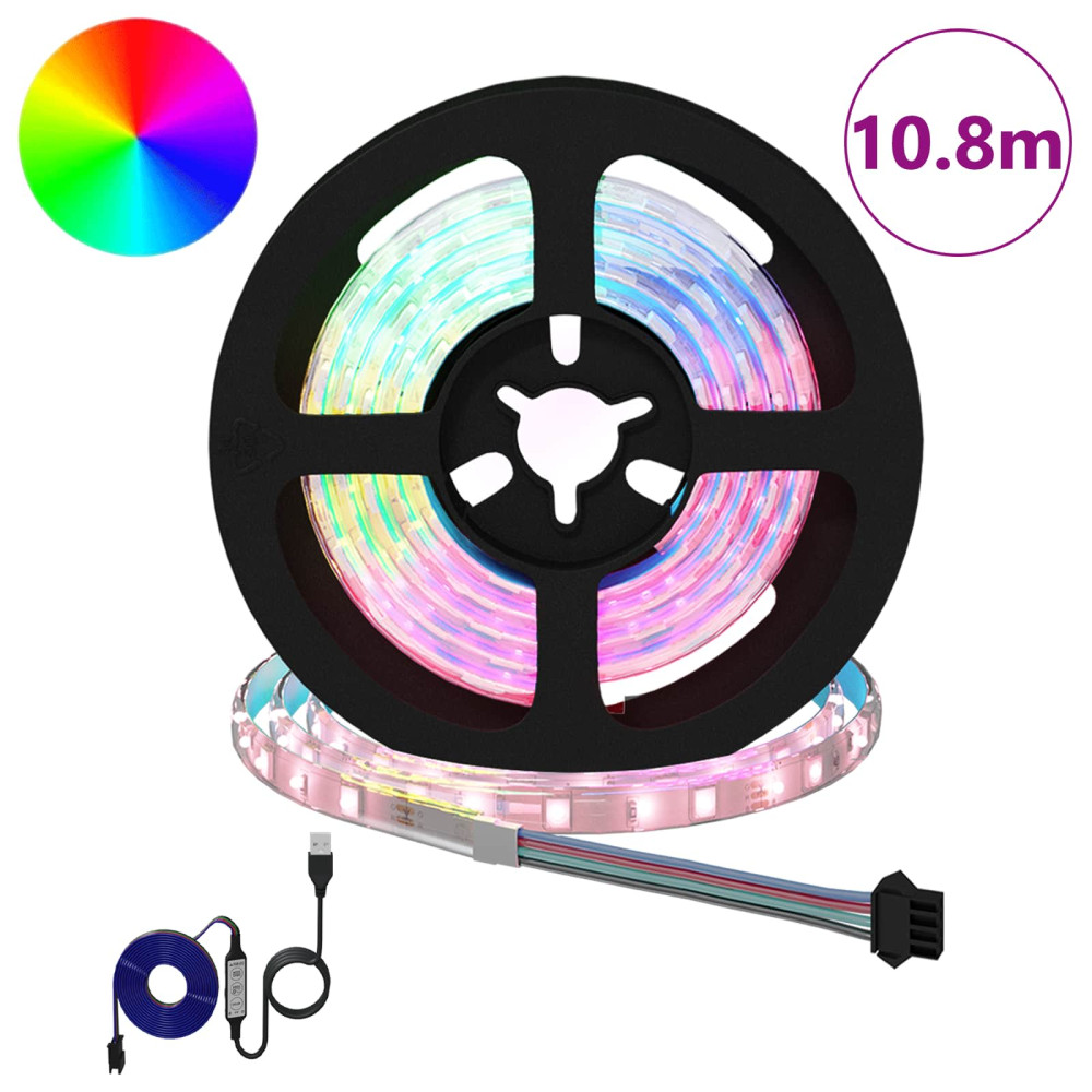 Produktbild för LED Band 12 pcs Svart och Transparent 900 mm Koppar och plast
