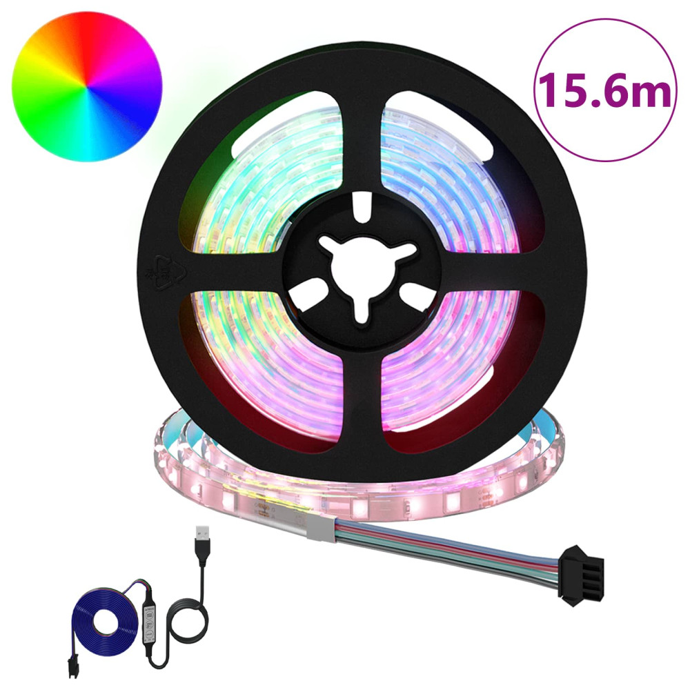 Produktbild för LED Band 12 pcs Svart och Transparent 1300 mm Koppar och plast