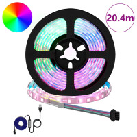 Produktbild för LED Band 12 pcs Svart och Transparent 1700 mm Koppar och plast