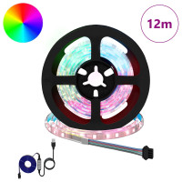 Produktbild för LED Band 12 pcs Svart och Transparent 1000 mm Koppar och plast