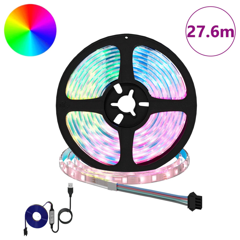 Produktbild för LED Band 12 pcs Svart och Transparent 2300 mm Koppar och plast