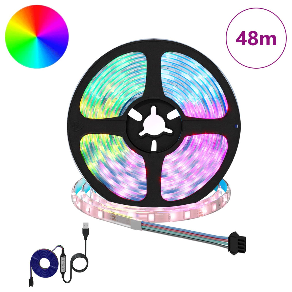 Produktbild för LED Band 12 pcs Svart och Transparent 4000 mm Koppar och plast
