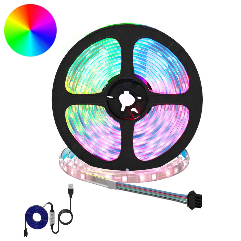 Produktbild för LED Band 12 pcs Svart och Transparent 5100 mm Koppar och plast