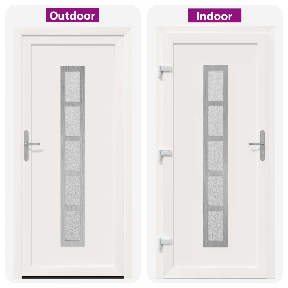 Produktbild för Framdörr Vit 88 x 200 cm PVC