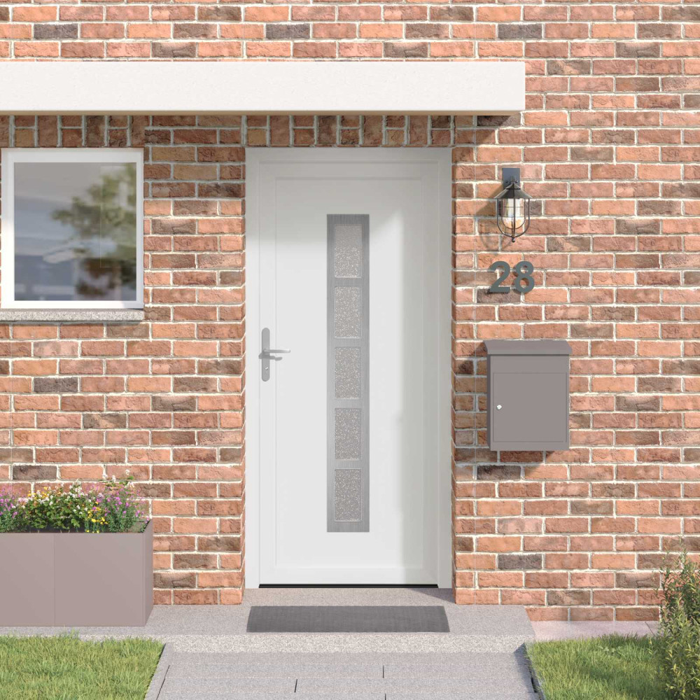 Produktbild för Framdörr Vit 98 x 208 cm PVC