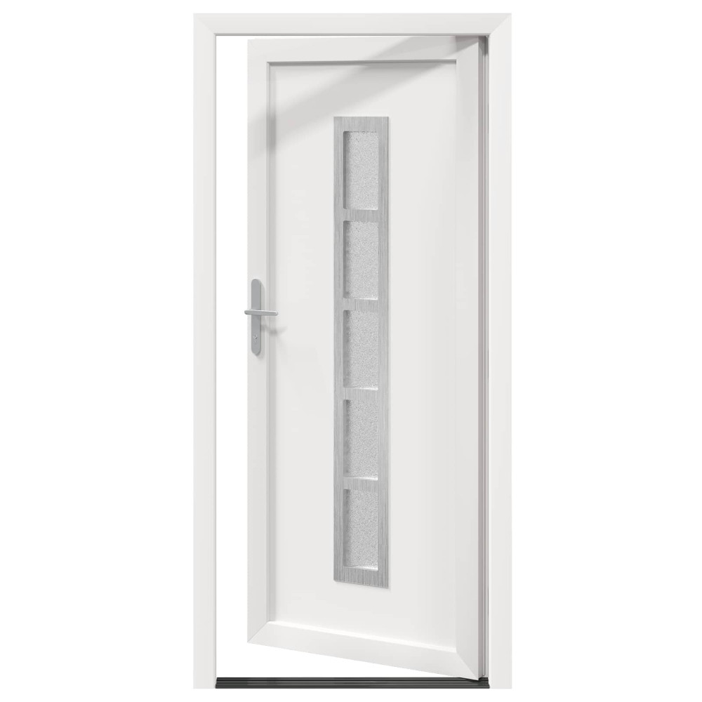 Produktbild för Framdörr Vit 98 x 208 cm PVC