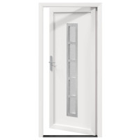 Produktbild för Framdörr Vit 108 x 208 cm PVC