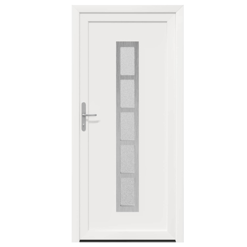 Produktbild för Framdörr Vit 108 x 208 cm PVC