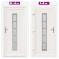Produktbild för Framdörr Vit 108 x 208 cm PVC