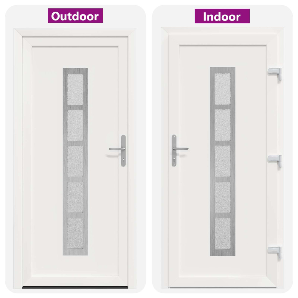 Produktbild för Framdörr Vit 88 x 200 cm PVC