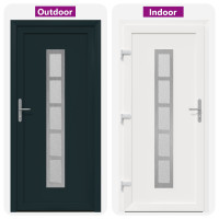 Produktbild för Framdörr Antracit 88 x 200 cm PVC