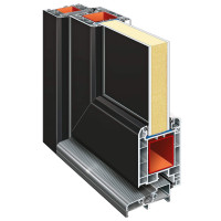 Produktbild för Framdörr Antracit 88 x 200 cm PVC