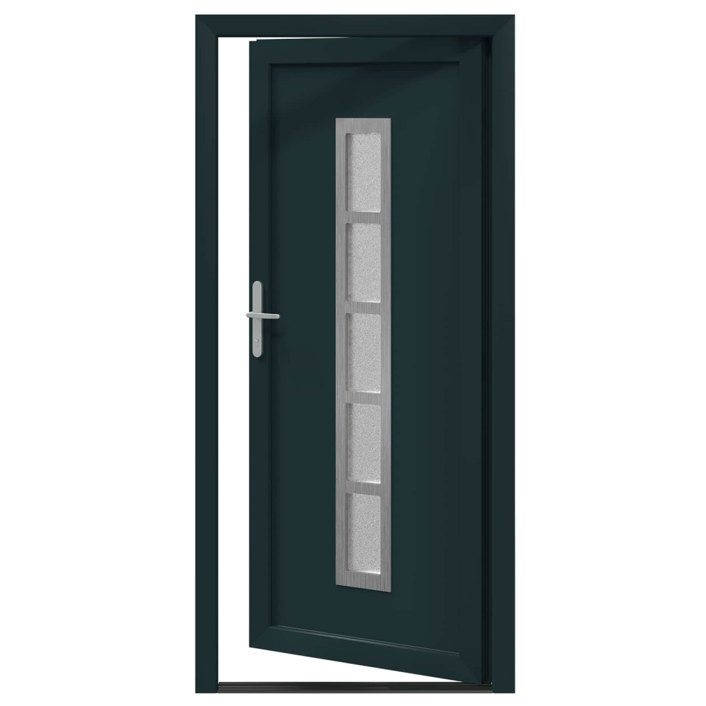 Produktbild för Framdörr Antracit 98 x 208 cm PVC