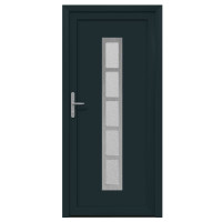 Produktbild för Framdörr Antracit 108 x 208 cm PVC