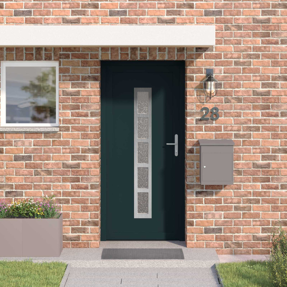 Produktbild för Framdörr Antracit 88 x 200 cm PVC