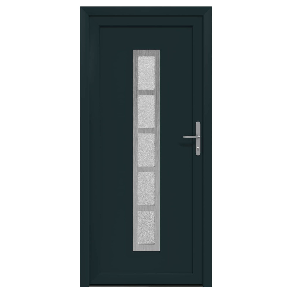 Produktbild för Framdörr Antracit 98 x 200 cm PVC