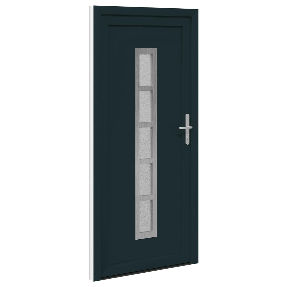 Produktbild för Framdörr Antracit 98 x 208 cm PVC