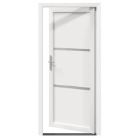 Produktbild för Framdörr Vit 98 x 208 cm PVC