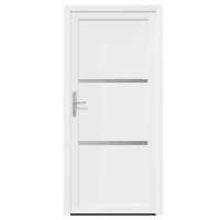 Produktbild för Framdörr Vit 98 x 208 cm PVC