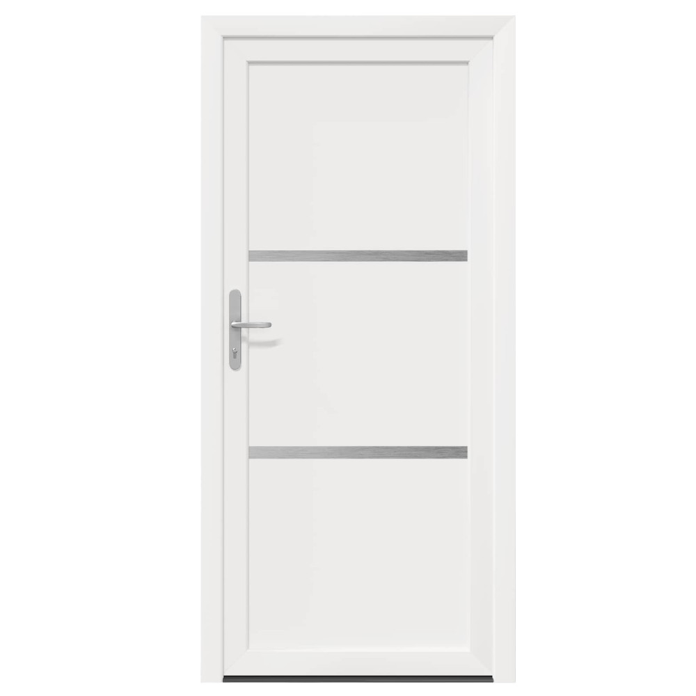 Produktbild för Framdörr Vit 108 x 208 cm PVC
