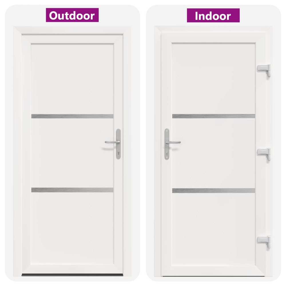 Produktbild för Framdörr Vit 108 x 208 cm PVC