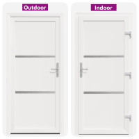 Produktbild för Framdörr Vit 108 x 208 cm PVC