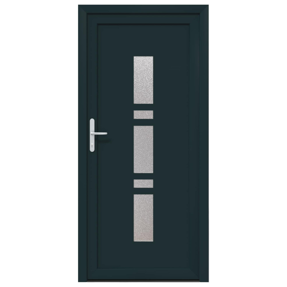Produktbild för Framdörr Antracit 88 x 200 cm PVC