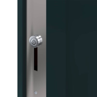Produktbild för Framdörr Antracit 98 x 200 cm PVC
