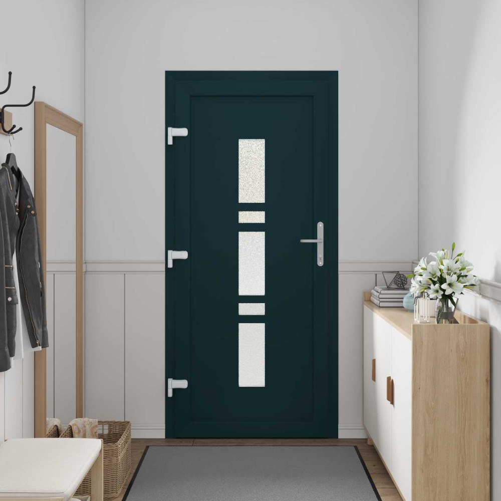 Produktbild för Framdörr Antracit 98 x 200 cm PVC