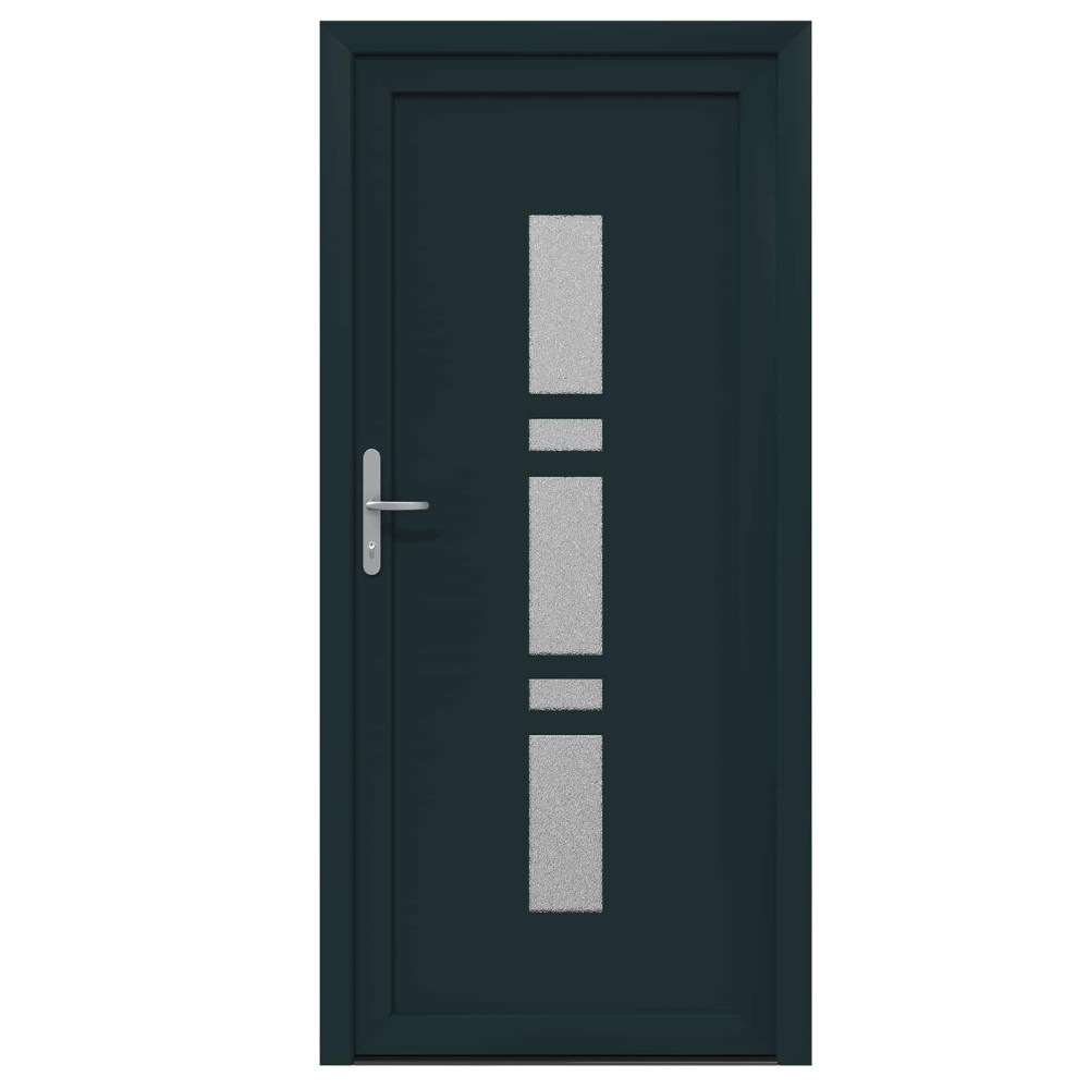 Produktbild för Framdörr Antracit 98 x 200 cm PVC