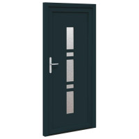 Produktbild för Framdörr Antracit 98 x 208 cm PVC