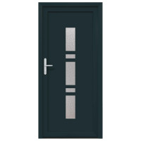 Produktbild för Framdörr Antracit 98 x 208 cm PVC