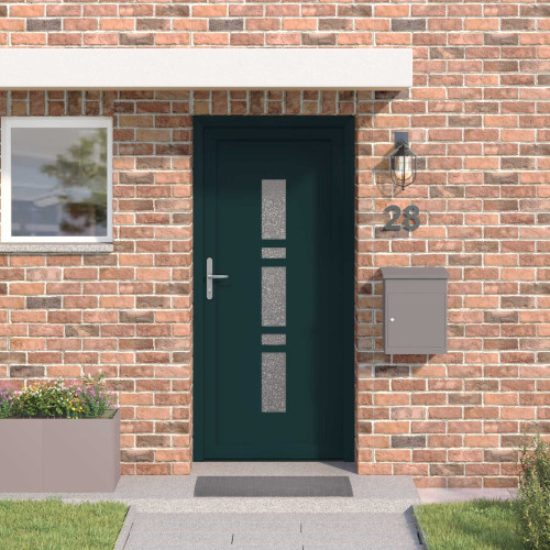 vidaXL Framdörr Antracit 108 x 208 cm PVC