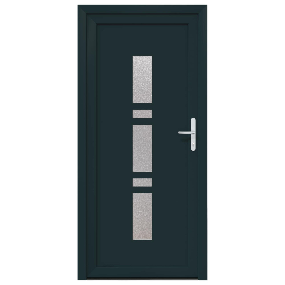 Produktbild för Framdörr Antracit 88 x 200 cm PVC