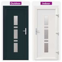 Produktbild för Framdörr Antracit 88 x 200 cm PVC
