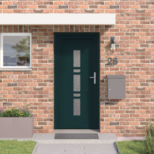 vidaXL Framdörr Antracit 108 x 208 cm PVC