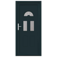 Produktbild för Framdörr Antracit 98 x 198 cm PVC