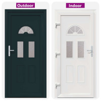 Produktbild för Framdörr Antracit 98 x 198 cm PVC