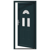 Produktbild för Framdörr Antracit 98 x 208 cm PVC