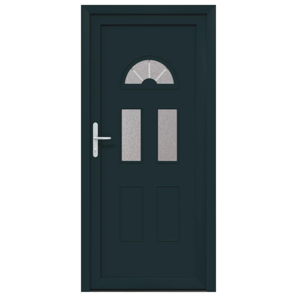 Produktbild för Framdörr Antracit 98 x 208 cm PVC