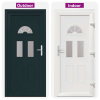 Produktbild för Framdörr Antracit 98 x 208 cm PVC