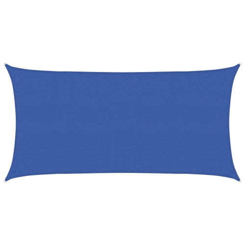 vidaXL Solsätt segel Blå 2,5 x 6 m HDPE