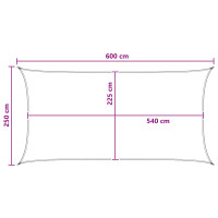 Produktbild för Solsätt segel Blå 2,5 x 6 m HDPE