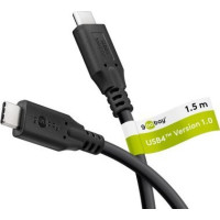 Produktbild för Goobay 74192, 1,5 m, USB C, USB C, USB4 Gen 2x2, 40 Gbit/s,...